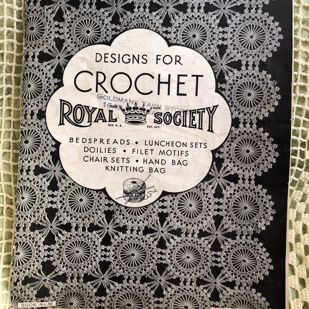 Royal Society CROCHET book patterns 1934 Vintage